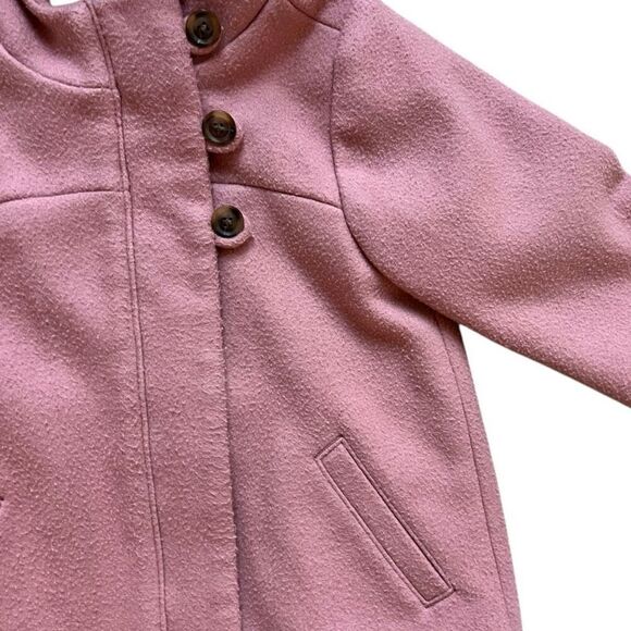Toddler Girls Old Navy Soft Brushed Hooded Toggle Coat Jacket in Dusty Birch 3T - Picture 4 of 4